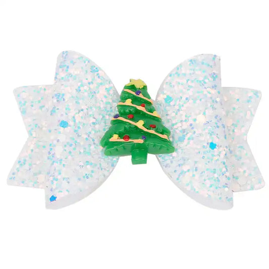 Christmas Tree Bow (white)